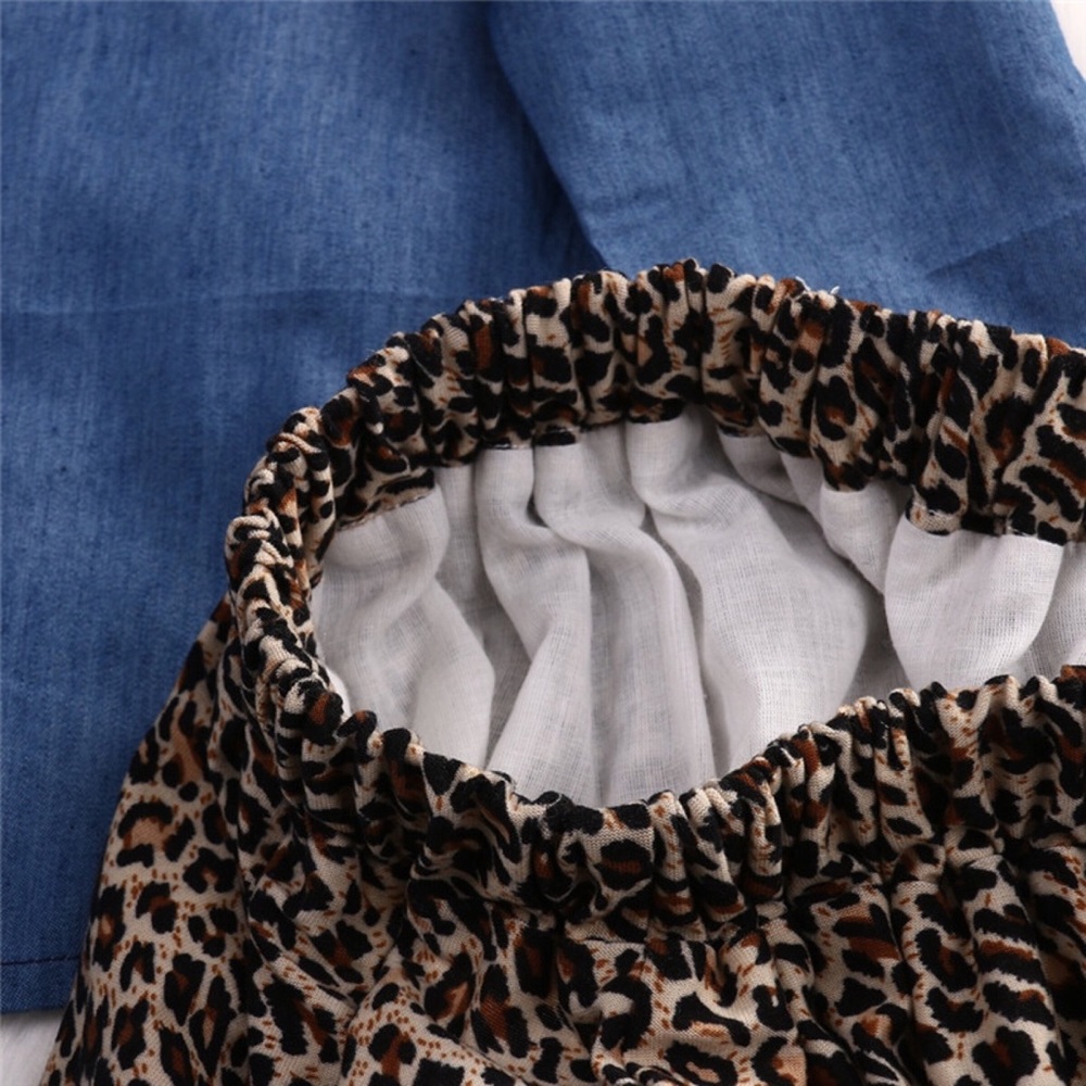 Matching Denim Cheetah Girl Flow Y Outfit Set - Picture 5 of 7